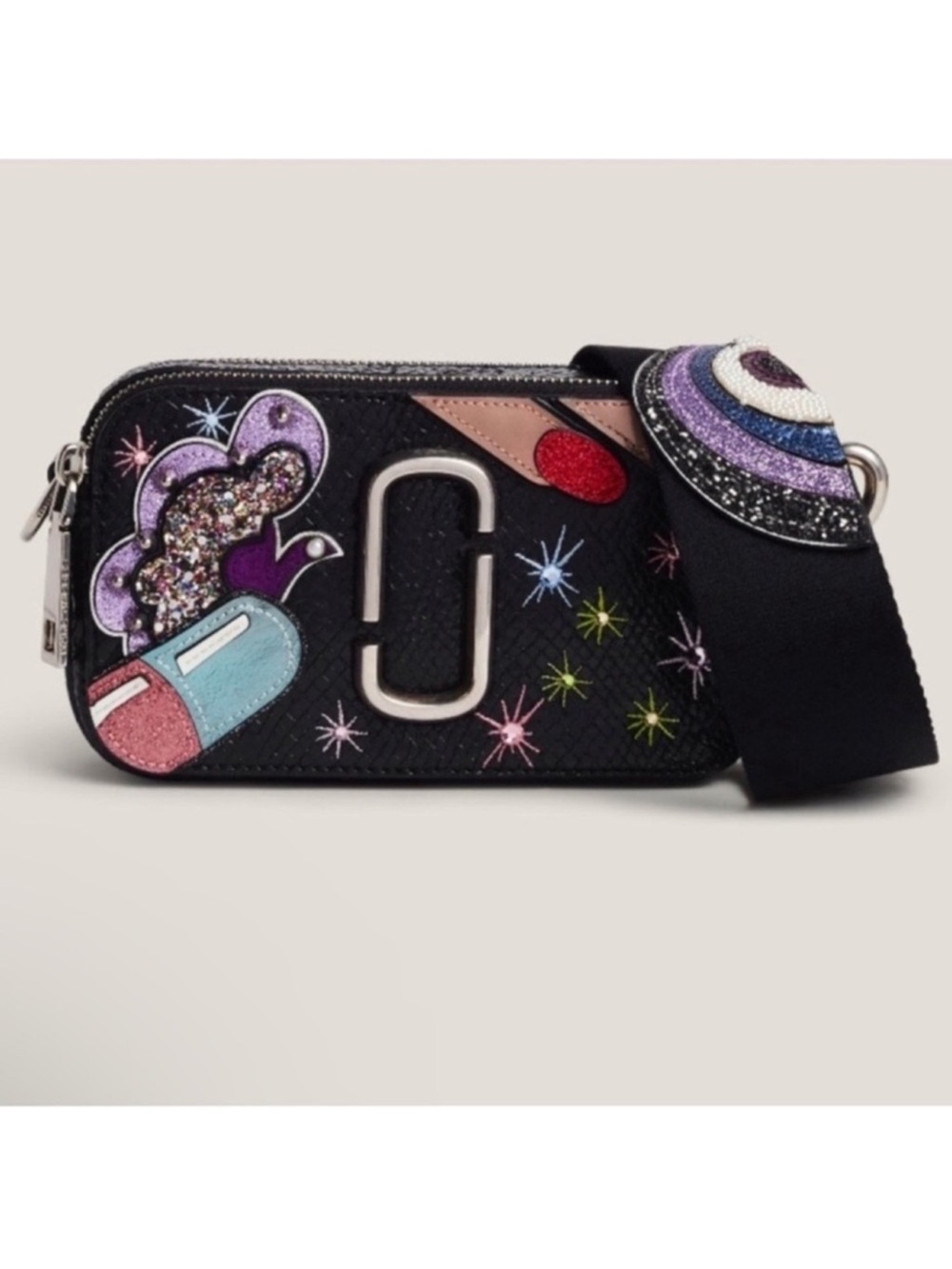 New Limited Edition Marc Jacobs Embellished Snapshot “Pill” Crossbody Camera Bag - Picture 2 of 15
